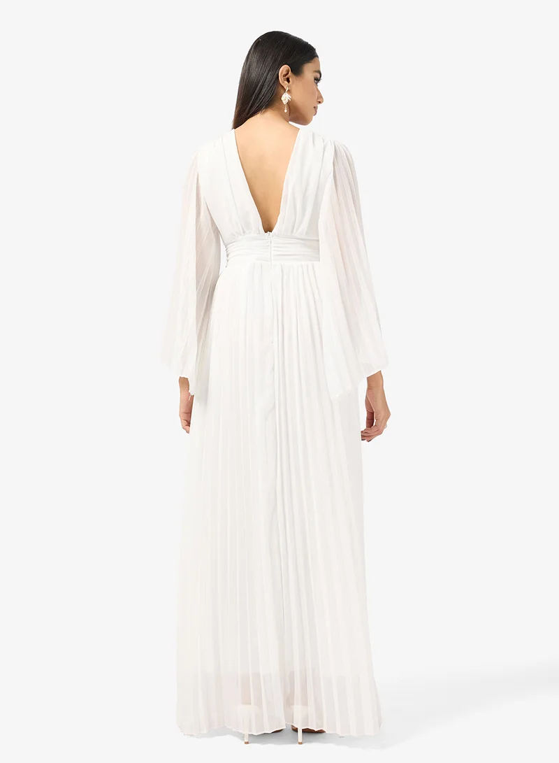 Khizana Pleated A-Line Dress